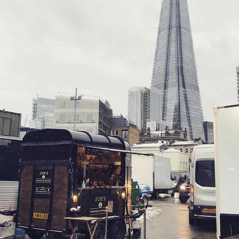 Joe's Vintage Coffee Van. One of horseboxes, ready to serve its own blend of delicious coffee