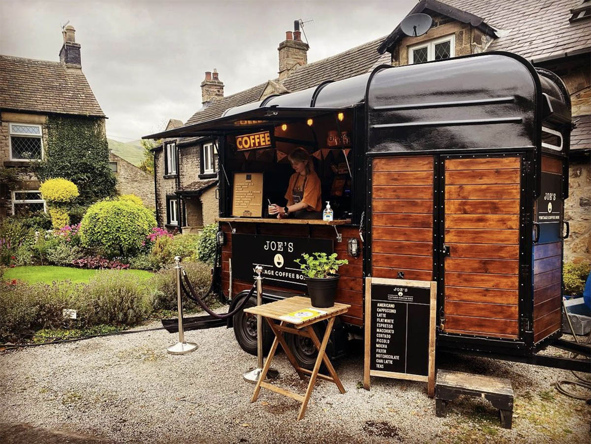 Mobile coffee truck from Joe's Vintage Coffee Van